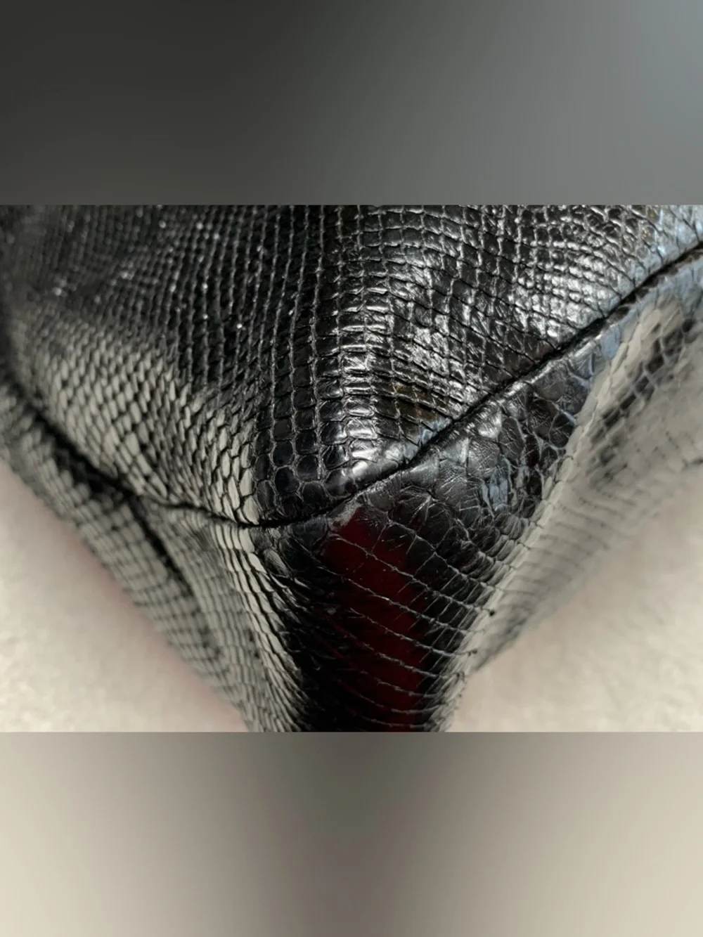 Gucci Horsebit Large Black Python Snakeskin Hobo Bag